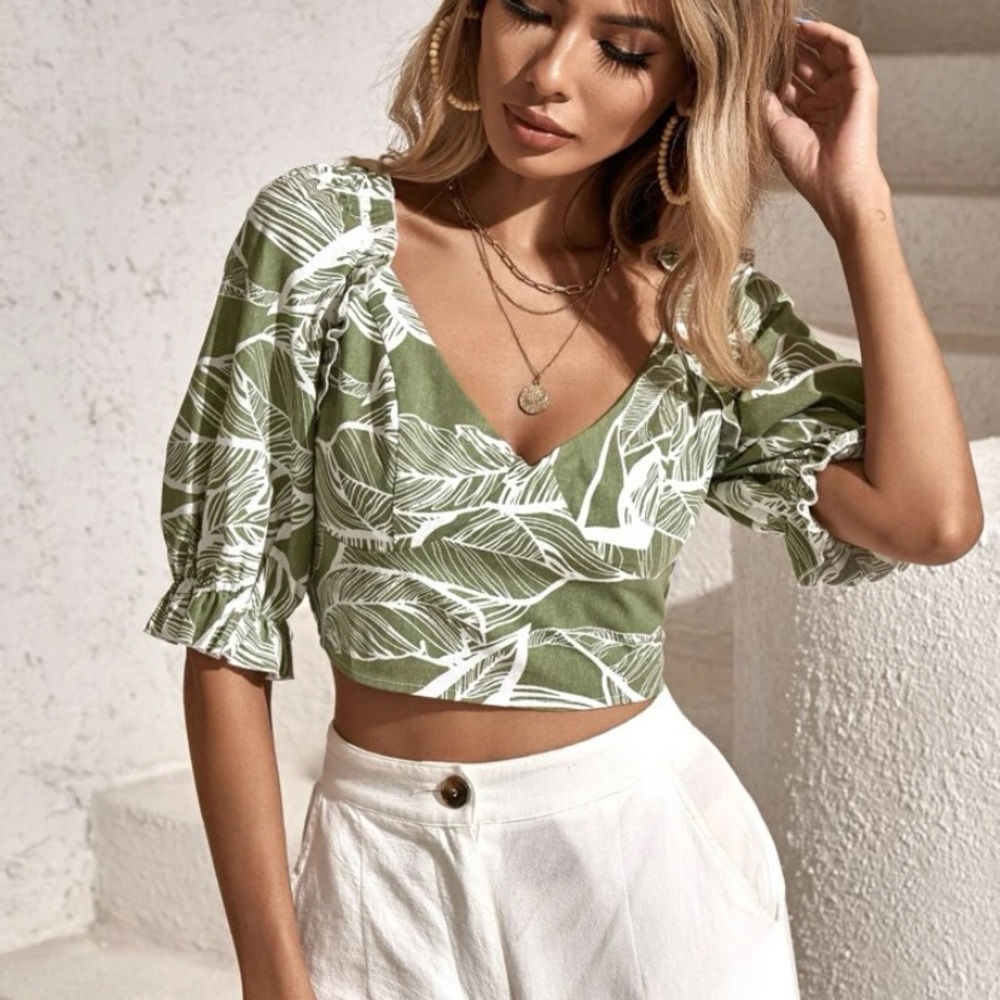 Tie back crop top